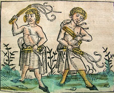 Flagellants, megjelent a Nürnbergi Krónikában, 1493 alkotó: German School