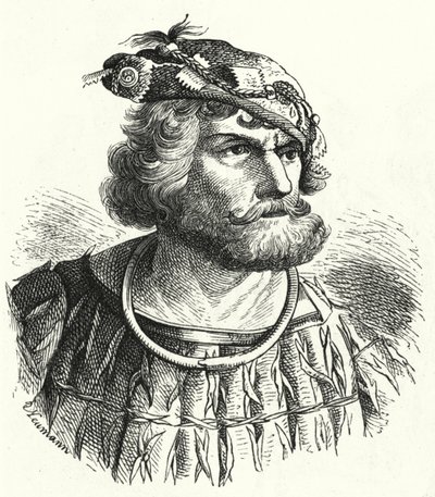 Florian Geyer német nemes és lovag, aki a paraszti csapatok egyik parancsnoka volt a német parasztháborúban (metszet) alkotó: German School