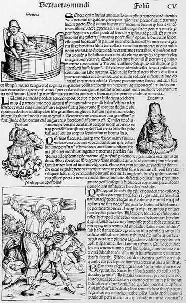 Folio önéletrajz, a Liber Chronicarumtól, Hartmann Schedel (1440-1514) 1493 alkotó: German School