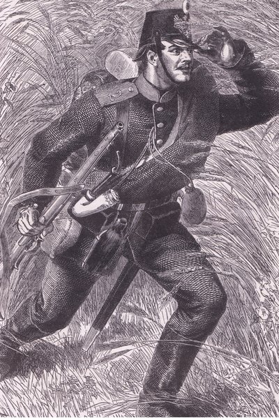 Forward, Cassells: A Franciaország és Németország közötti háború története, a Cassell and Company Limited kiadásában, 1890 körül (litho) alkotó: German School