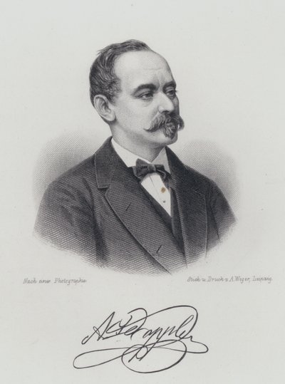 Franz Doppler osztrák fuvolaművész és zeneszerző (metszet) alkotó: German School