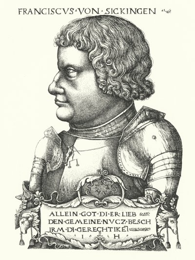 Franz von Sickingen, a reformkor német lovagja (metszet) alkotó: German School