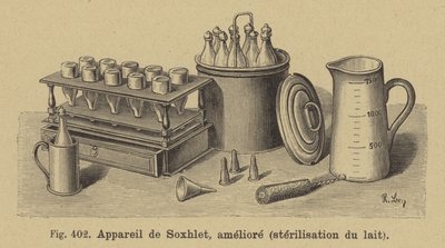 Franz von Soxhlets továbbfejlesztette a tej sterilizáló berendezését alkotó: German School