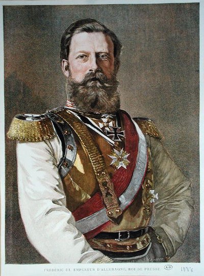 III. Frigyes (1831-88) 1888 (színes litográfia) alkotó: German School