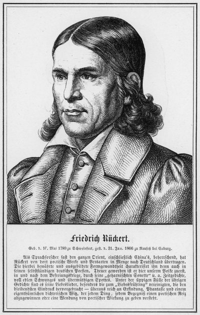 Friedrich Ruckert (metszet) alkotó: German School