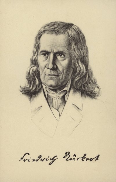 Friedrich Rueckert (1788-1866), német költő, műfordító és a keleti nyelvek professzora (litho) alkotó: German School
