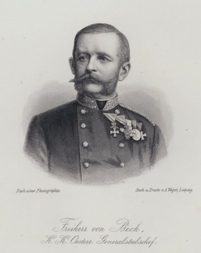 Friedrich von Beck-Rzikowsky, osztrák tábornok (metszet) alkotó: German School