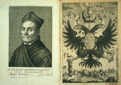 Magnes előlapja vagy Athanasius Kircher háromoldalú művének mágneses művészete, 1643 alkotó: German School
