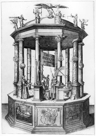 Johannes Kepler által összeállított Rudolphine Tables előlapja, 1627-ben alkotó: German School
