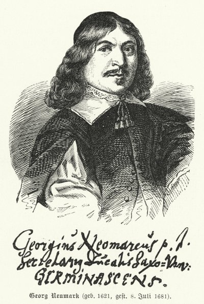 Georg Neumark német költő és himnuszszerző (metszet) alkotó: German School