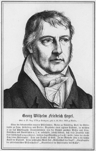 Georg Wilhelm Friedrich Hegel (metszet) alkotó: German School