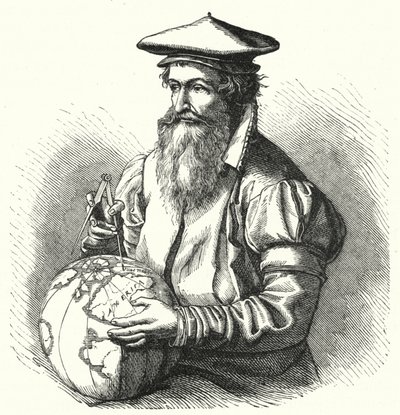 Gerardus Mercator flamand geográfus és térképész (metszet) alkotó: German School