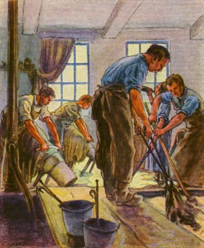 Gerber Und Farber / Cserzők és színezők (színes litográfia) alkotó: German School