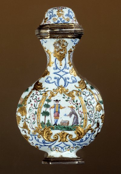 Német művészet: 18. századi illatosüveg (enamaille; chinoiserie színhelye) alkotó: German School