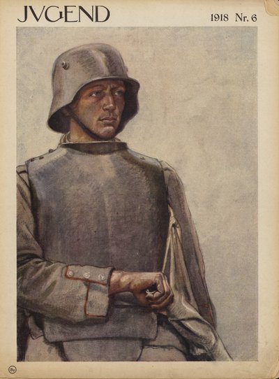 Német katona, I. világháború (színes litográfia) alkotó: German School