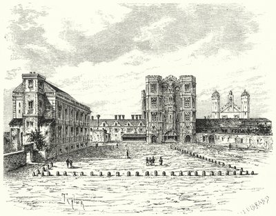 Hampton Court Palace, Richmond upon Thames (metszet) alkotó: German School