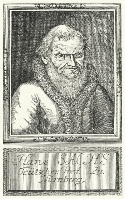 Hans Sachs, German playwright and writer (engraving) alkotó: German School