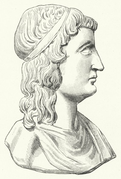 Apuleius római filozófus feje (metszet) alkotó: German School