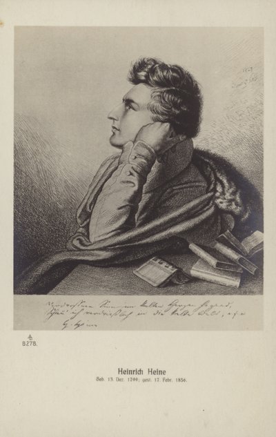 Heinrich Heine (1797-1856), német költő (litográfia) alkotó: German School