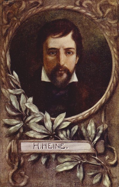 Heinrich Heine német költő (színes litó) alkotó: German School