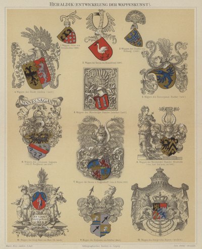 Heraldika (színes litó) alkotó: German School