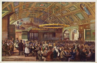 Hofbrauhaus, München (színes litográfia) alkotó: German School