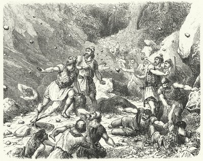 Ellenséges fogadtatás a föníciaiak számára Tarsusban (metszet) alkotó: German School