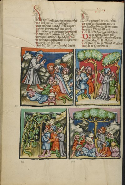 Illuminations from Weltchronik Ms 33 fol. 135V, kb.1400-10 (tempera, arany és ezüst festék, tinta pergamenre) alkotó: German School