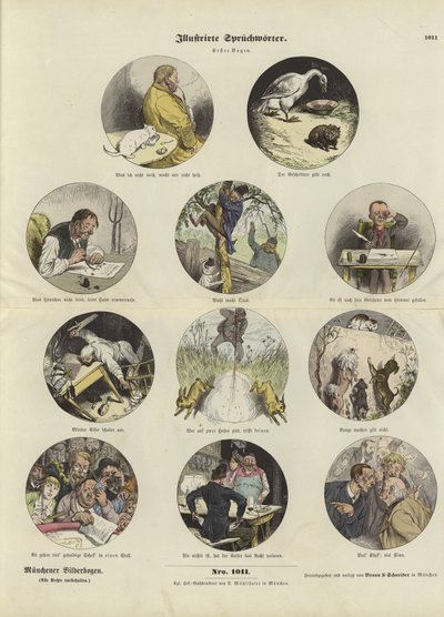 Illusztrált közmondások alkotó: German School
