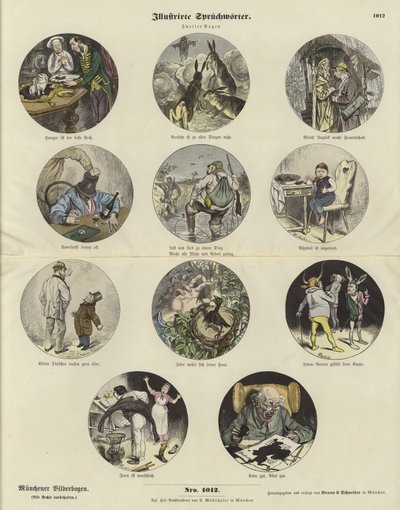 Illusztrált közmondások alkotó: German School