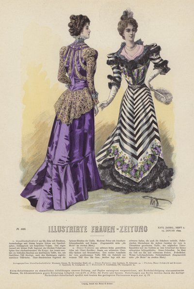 Illusztráció az Illustrirte Frauen-Zeitung számára (színes litó) alkotó: German School