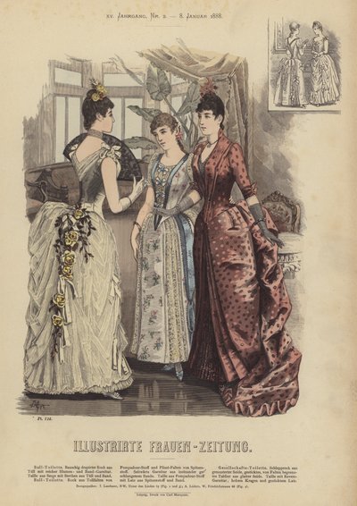 Illusztráció az Illustrirte Frauen-Zeitung számára (színes litó) alkotó: German School