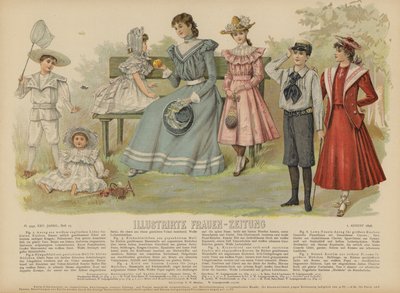 Illusztráció az Illustrirte Frauen-Zeitung számára (színes litó) alkotó: German School