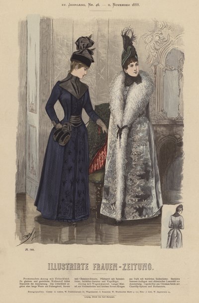 Illusztráció az Illustrirte Frauen-Zeitung számára (színes litó) alkotó: German School