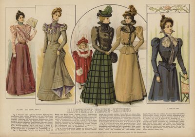 Illusztráció az Illustrirte Frauen-Zeitung számára (színes litó) alkotó: German School