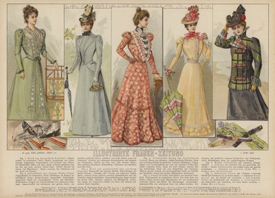 Illusztráció az Illustrirte Frauen-Zeitung számára (színes litó) alkotó: German School