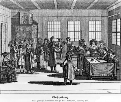 Illusztráció a zsidó szertartásról, vagy Paul Christian Kirchner leírása ezekről, 1724 alkotó: German School