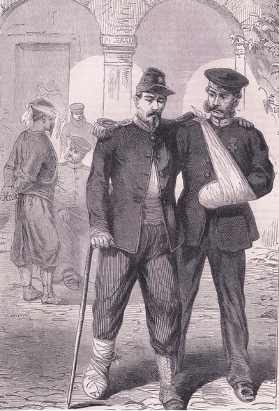 A kórházban a Cassells: A Franciaország és Németország közötti háború története, a Cassell and Company Limited kiadásában, 1890 körül (litho) alkotó: German School