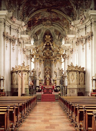 Belső, tervezte: Balthasar Neumann (1687-1753) 1734-54 alkotó: German School