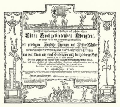 Meghívó egy nürnbergi nyilvános előadásra (metszet) alkotó: German School