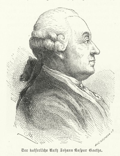 Johann Caspar Goethe, Johann Wolfgang von Goethe német író apja (metszet) alkotó: German School