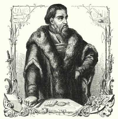 Jurgen Wullenwever, Lübeck polgármestere árulóként és anabaptistaként kivégezték (metszet) alkotó: German School