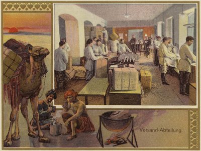 K és S Popov Brothers reklám (színes litográfia) alkotó: German School