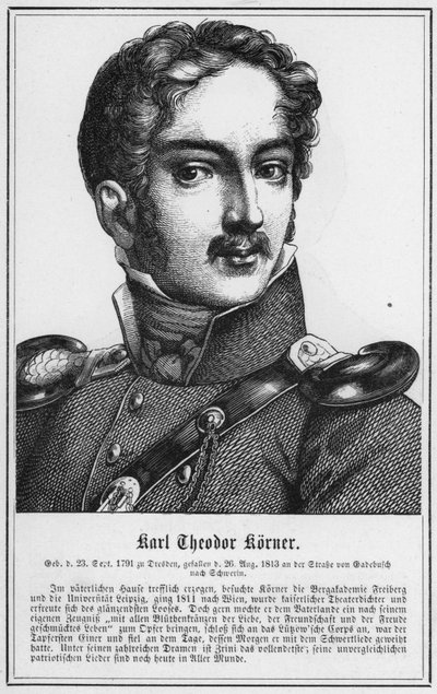 Karl Theodor Korner (metszet) alkotó: German School