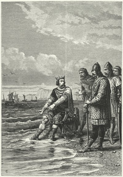 Canute király és a hullámok (metszet) alkotó: German School