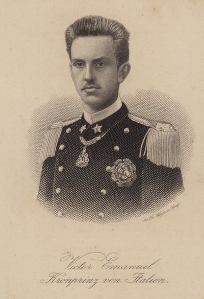 III. Viktor Emmánuel olasz király, amikor a koronaherceg alkotó: German School