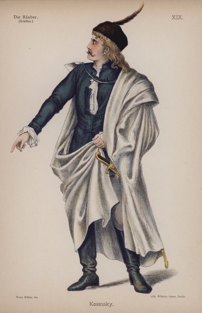 Kosinsky, a Die Rauberből (A rablók) Friedrich Schillertől (színes litó) alkotó: German School