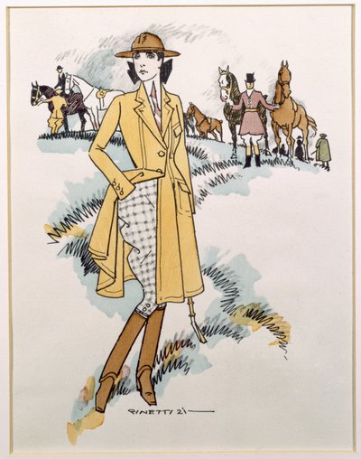 Női lovas ruházat alkotó: German School