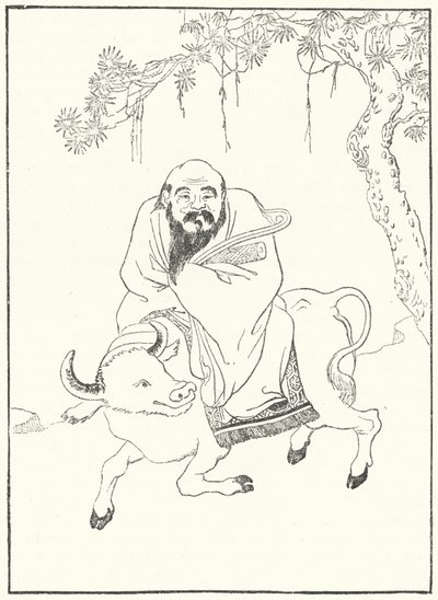 Laozi, ősi kínai filozófus, vízibivalyon (metszet) alkotó: German School