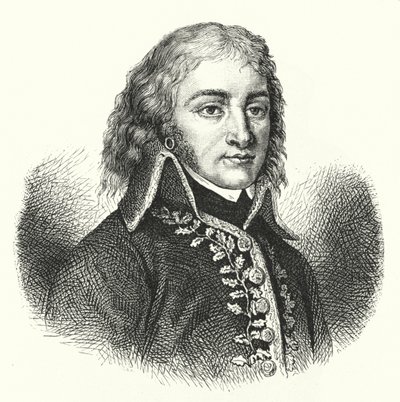 Lazare Hoche, francia tábornok a forradalmi hadseregben (metszet) alkotó: German School